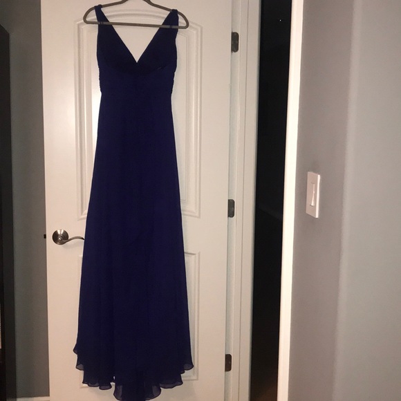 Purple long dress with straps - Picture 2 of 2